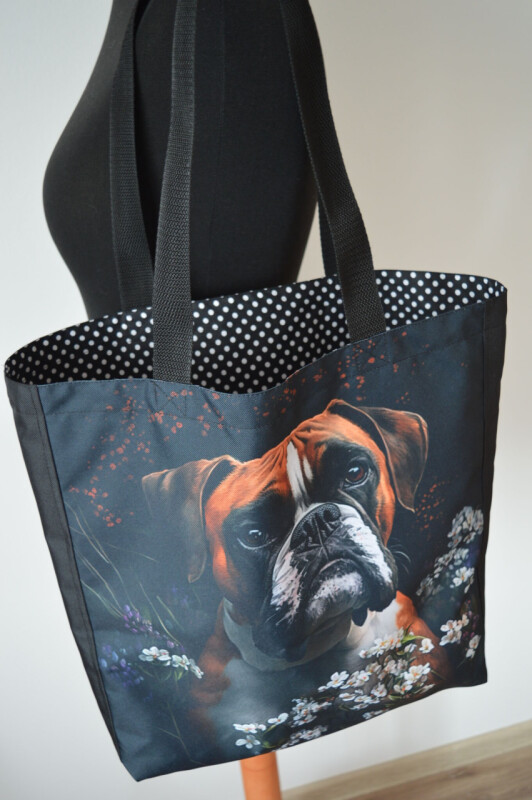 Látková nákupní taška pes Boxer
