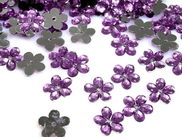 Květinka plast 11mm - fialková