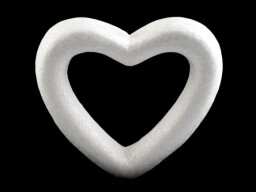 Polystyrenové srdce  105x110 mm polystyren 
