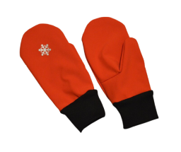 Dámské softshellové rukavice s reflexním prvkem červená s černým nápletem