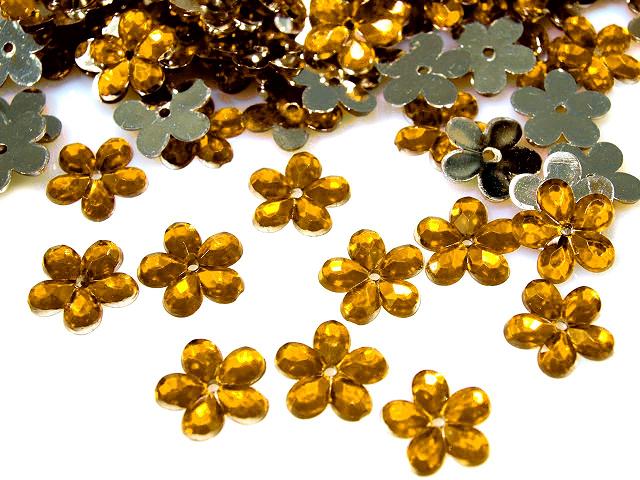 Květinky plast 11mm - tmavě žlutá