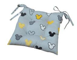Podsedák na školní židli 33 x 33 cm Mickey na šedé