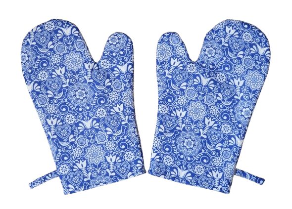 Kuchyňská chňapka modrá Folklor 2 ks