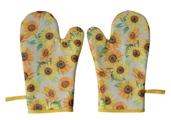 Kuchyňské chňapky rukavice Slunečnice 2 ks