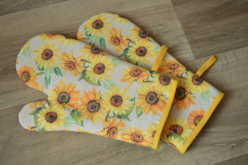 Kuchyňské chňapky rukavice Slunečnice 2 ks