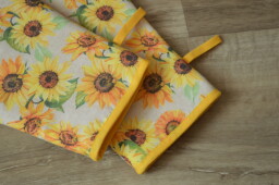 Kuchyňské chňapky rukavice Slunečnice 2 ks