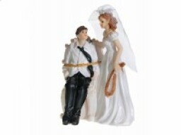 Netradiční figurka na svatební dort - svázaný ženich