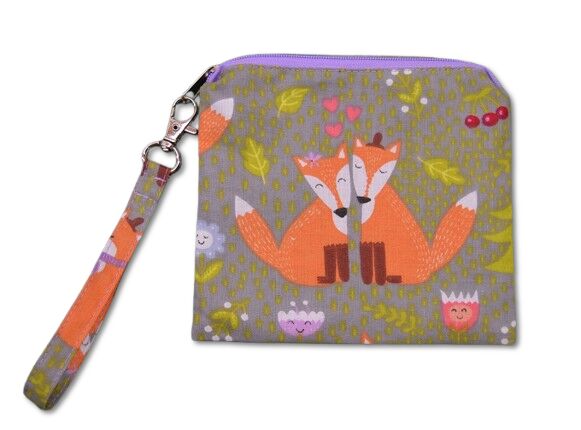 Bavlněná taštička 15x14 cm Zamilované lišky