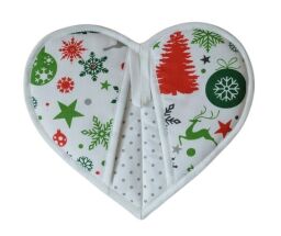 Kuchyňská chňapka srdíčko Vánoce