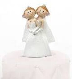 Figurka na svatební dort - lesbičky 12 cm