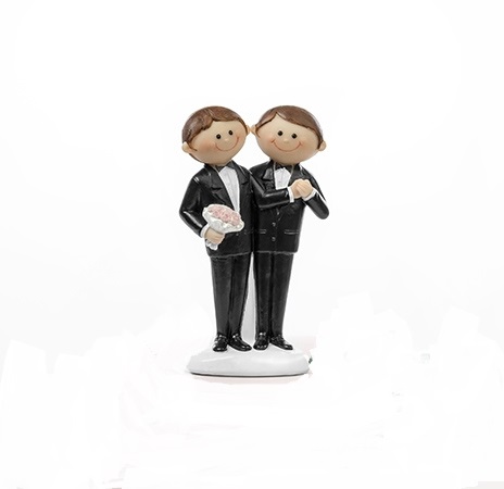 Figurka na svatební dort - gayové 12 cm