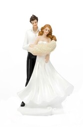 Figurka na svatební dort - novomanželé s miminkem