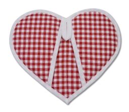 Kuchyňská chňapka srdíčko Bíločervená kostička 1 ks