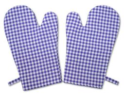 Kuchyňské chňapky/rukavice Modrobílá kostička 2 ks
