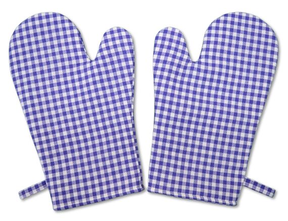 Kuchyňské chňapky/rukavice Modrobílá kostička 2 ks