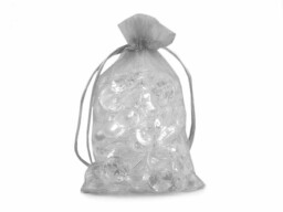 Dárkový pytlík 10x15 cm organza - šedá