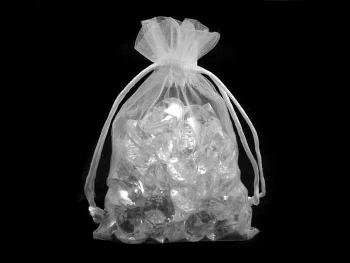 Dárkový pytlík 10x15 cm organza - bílá