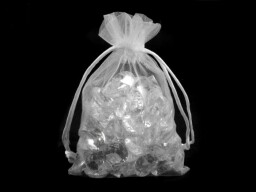 Dárkový pytlík 10x15 cm organza - bílá