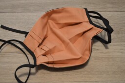 Bavlněná dvouvrstvá rouška s kapsou na filtr Maskáčová