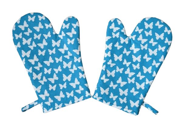 Kuchyňská chňapka Motýl na tyrkysové 2 ks