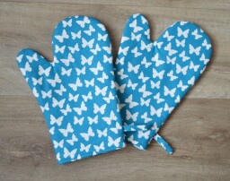 Kuchyňská chňapka Motýl na tyrkysové 2 ks