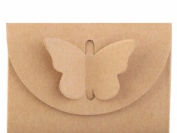 Papírová krabička přírodní s motýlem