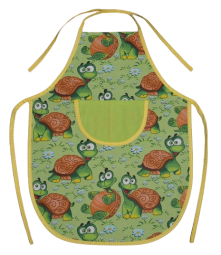 Dětská bavlněná zástěra na zavazování Želvičky