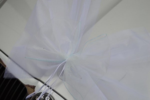 Organza - mašle z organzy na auto
