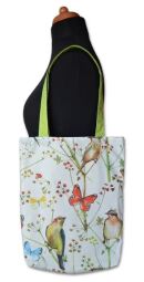 Bavlněná nákupní taška ptáčci a motýli