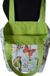 Bavlněná nákupní taška ptáčci a motýli