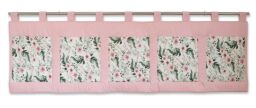 Kapsář na zeď za postel 200x50 cm světlá starorůžová/květy