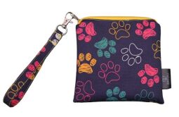 Pouzdro/klíčenka 13 x 13 cm Tlapky na tmavě modré
