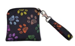 Pouzdro/klíčenka 9 x 9 cm Barevné tlapky