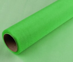 Zelená organza 36cm x 9m - neobšitá