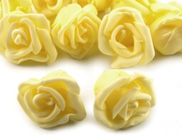 Pěnová růže Ø4 cm - žlutá