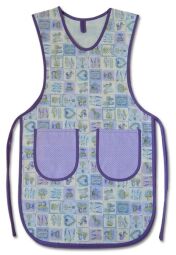 Dámská bavlněná zástěra klokanka Levandule tmavě fialový lem