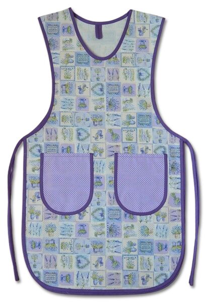 Dámská bavlněná zástěra klokanka Levandule tmavě fialový lem