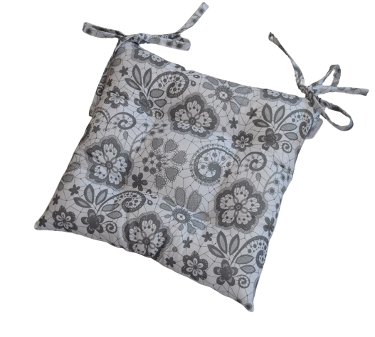 Podsedák na školní židli 33 x 33 cm Šedá krajka