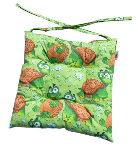 Podsedák na školní židli 33x33 cm želvy na zelené
