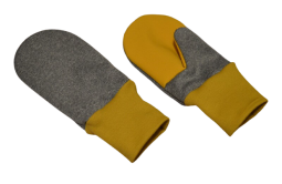 Dětské softshellové rukavice 1-3 roky Okrová, šedá 