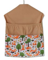 Kapsář na ramínko do školky lišky na karamelové