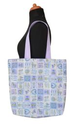 Látková nákupní taška s podšívkou Levandule