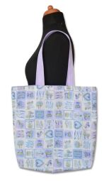 Látková nákupní taška s podšívkou Levandule