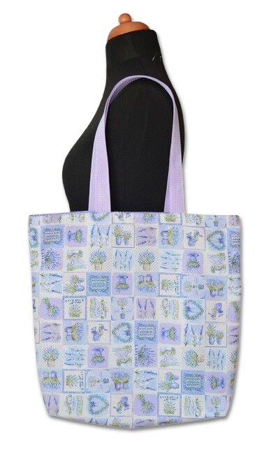 Látková nákupní taška s podšívkou Levandule