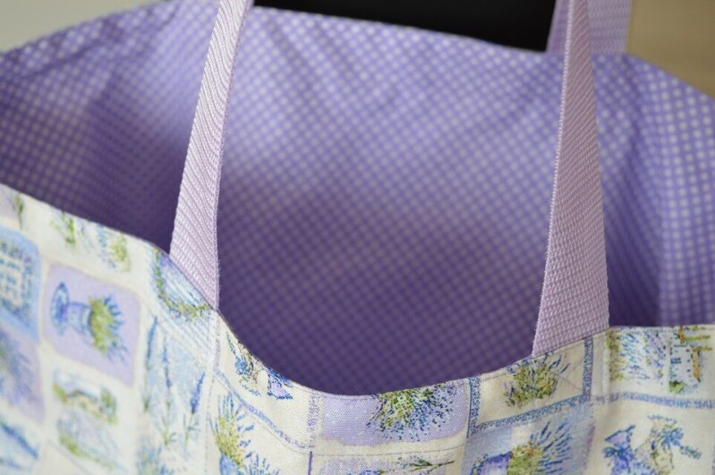 Látková nákupní taška s podšívkou Levandule