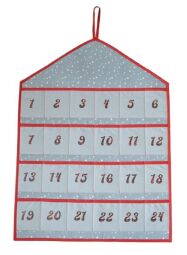 Závěsný textilní adventní kalendář