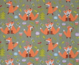 Bavlněný ubrousek na svačinu Zamilované lišky