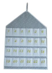 Závěsný látkový adventní kalendář nejen pro děti