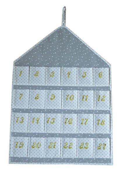 Závěsný látkový adventní kalendář nejen pro děti