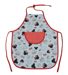 Bavlněná zástěrka s červeným lemováním Minnie